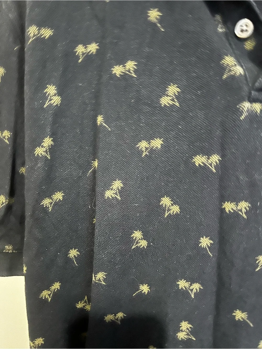 Banana Republic Palm-Print Polo Shirt - Navy